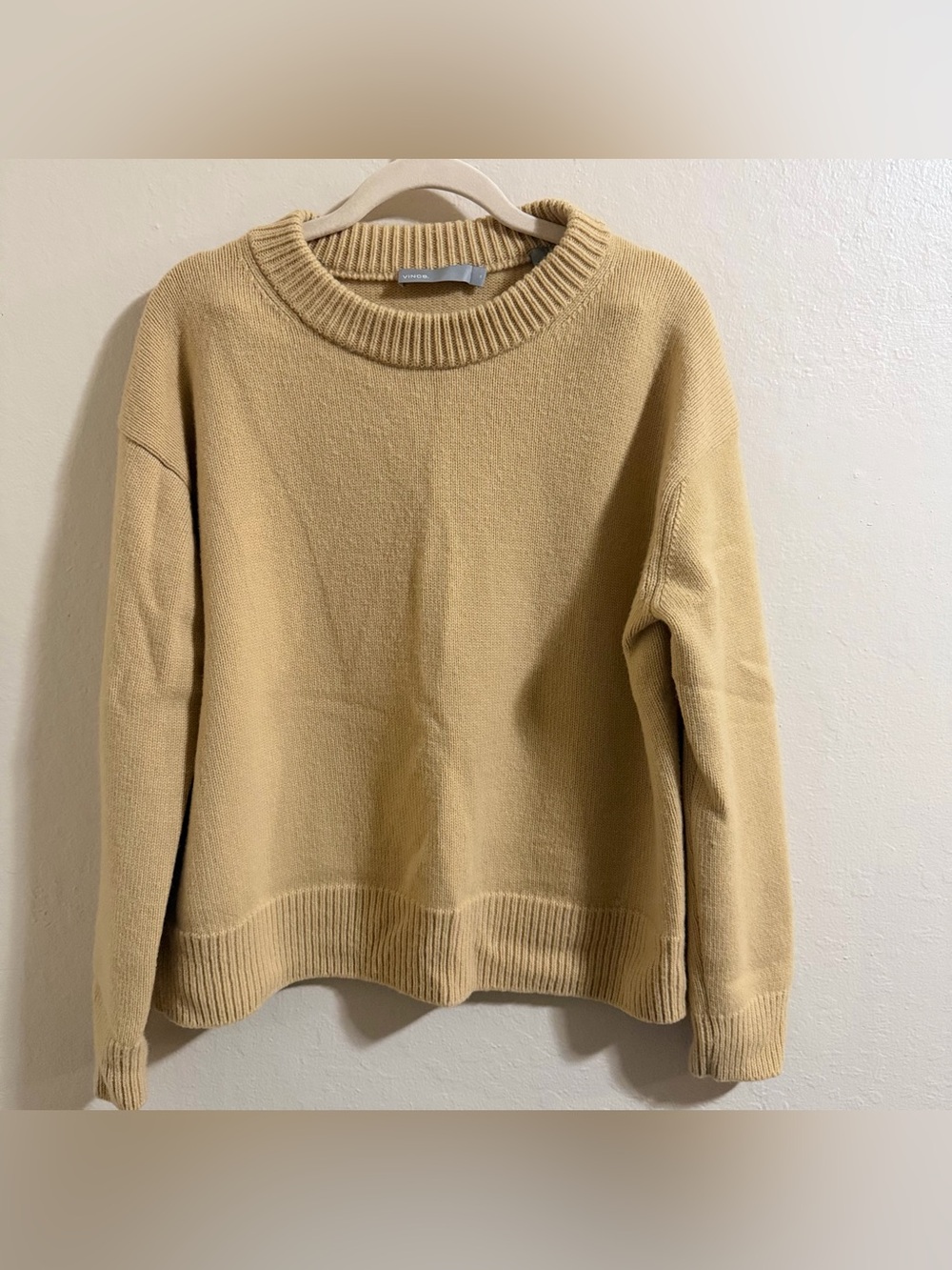 Vince Crewneck Sweater in Light Beige